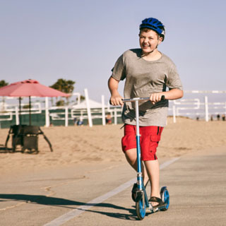 Boy on Scooter