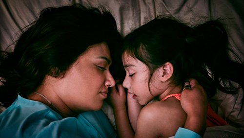 Mom and Daughter Sleeping Video Thumbnail