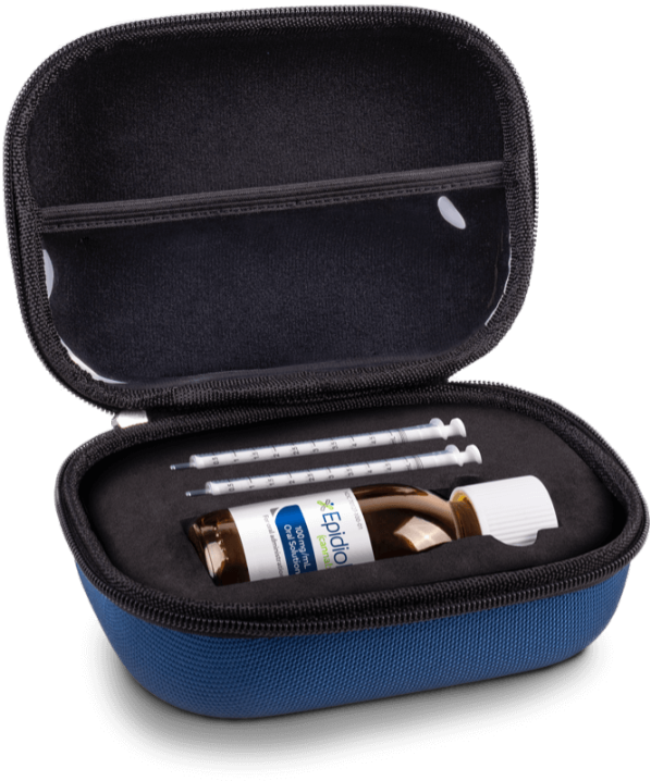 EPIDIOLEX travel case to keep your EPIDIOLEX cannabidiol medication safe and secure